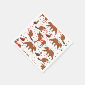 カナダの日カナダの動物 スタンダードカクテルナプキン (角)