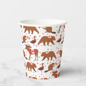 カナダの日カナダの動物 紙コップ (正面)