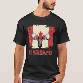 カナダの日ムースカナダ国旗151年 Tシャツ
