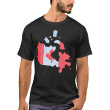 カナダの日国旗の地図