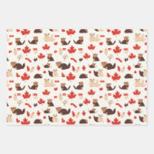 カナダの日7月1日の独立性パターン1 ラッピングペーパーシート (正面)