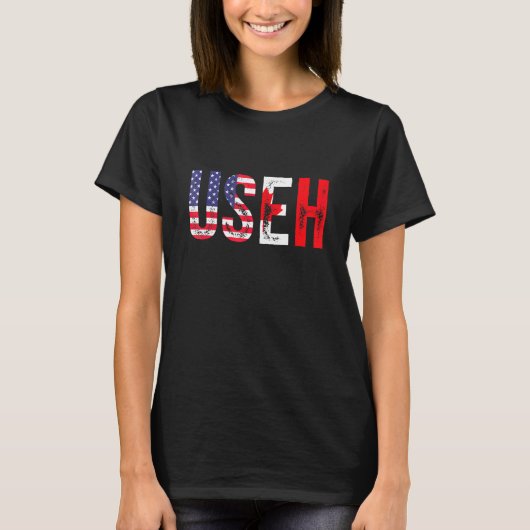 カナダの日 アメリカ カナダ国旗 マープルリーフ Tシャツ (正面)