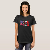 カナダの日 アメリカ カナダ国旗 マープルリーフ Tシャツ (正面フル)
