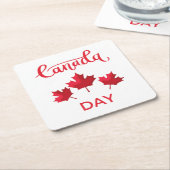 カナダの日 スクエアペーパーコースター (アングル)