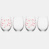 カナダの日 ステムなしワイングラス (左)