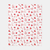 カナダの日 フリースブランケット (正面)