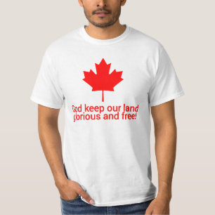 カナダの日 メイプルリーフ 神の保地、カナード Tシャツ