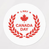 カナダの日/7月1日ラベル ラベル (デザイン1)