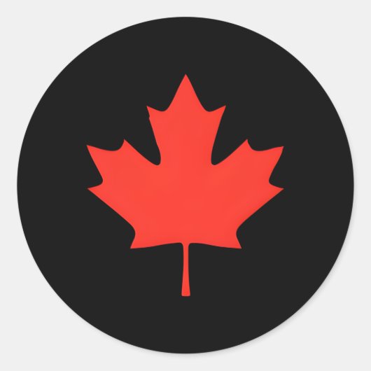 カナダの日Py供給メープルリーフカナダ国旗He ラウンドシール (正面)