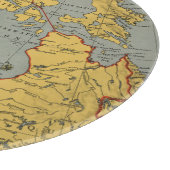 カナダの旧式な地図 カッティングボード (角)