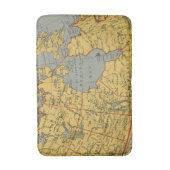 カナダの旧式な地図 バスマット (正面縦)