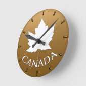 カナダの時計のカナダの記念品の柱時計はカスタマイズ ラウンド壁時計 (傾斜)