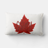 カナダの枕 赤いメープルリーフのスロー枕 & デコレーション ランバークッション (裏面)