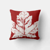 カナダの枕 赤い旗の葉のスロー枕 & デコレーション クッション (裏面)