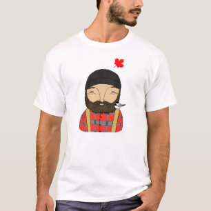 カナダの樵の《鳥》アメリカゴガラのグラフィックのTシャツ Tシャツ
