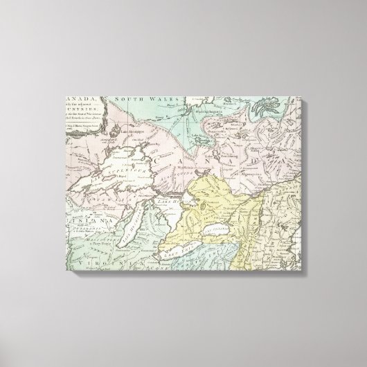 カナダの正確な地図， 1761 キャンバスプリント (正面)