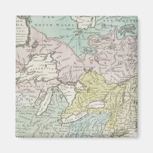 カナダの正確な地図， 1761 マグネット (正面)