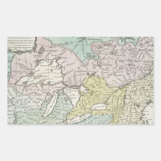 カナダの正確な地図, 1761 長方形シール (正面)