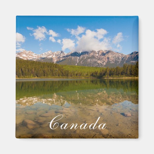 カナダの水の風景への反射 マグネット (正面)