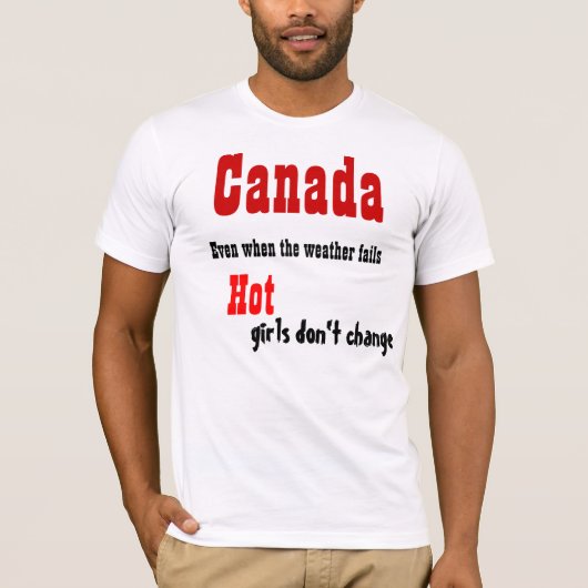 カナダの熱い女の子Tシャツ Tシャツ (正面)