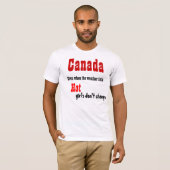 カナダの熱い女の子Tシャツ Tシャツ (正面フル)