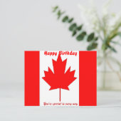 カナダの特別な誕生日 ポストカード (スタンド正面)