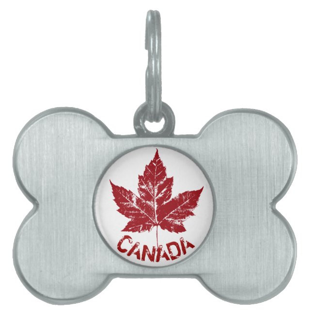 カナダの犬用タグ オーダーメイド カナダ ペット お土産 ペットネームタグ (正面)