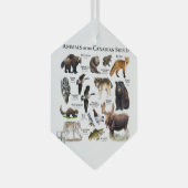 「カナダの盾の動物たち」 ガラスオーナメント (正面右)