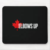 カナダの真の北を強く自由に肘を上誇りを持ったげる マウスパッド (正面)