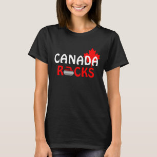 カナダの石-カールします Tシャツ