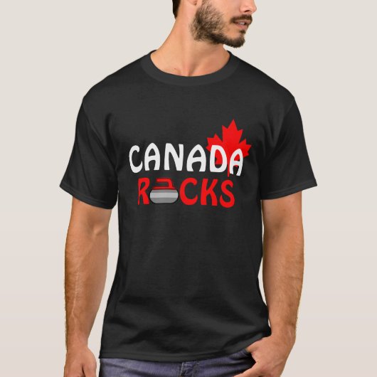 カナダの石-カールします Tシャツ (正面)