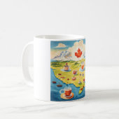 カナダの紅茶の地図 コーヒーマグカップ (正面左)