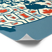 カナダの紅茶の地図 ポスター (角)