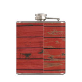 カナダの素朴な木製の旗 フラスク (裏面)