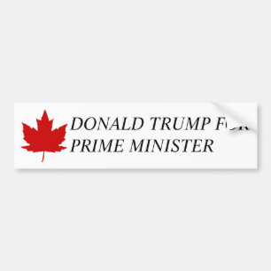 カナダの総理大臣のためのドナルド・トランプ バンパーステッカー