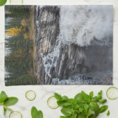 カナダの自然、アサバスカ秋滝 キッチンタオル (折り畳み)