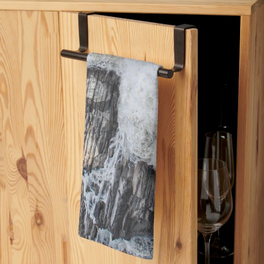 カナダの自然、アサバスカ秋滝 キッチンタオル (三つ折り)