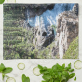 カナダの自然、スタンリー秋滝 キッチンタオル (折り畳み)