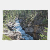 カナダの自然、スタンリー秋滝 キッチンタオル (横)