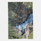 カナダの自然、スタンリー秋滝 キッチンタオル (縦)