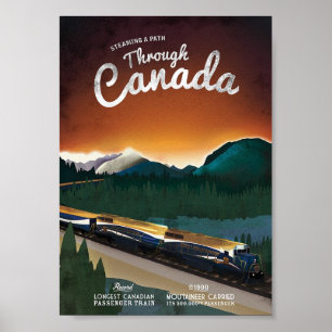 カナダの英国のヴィンテージ・アートの道を急いで ポスター