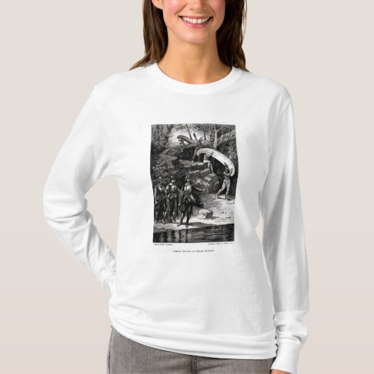 カナダの荒野を探検するChamplain Tシャツ (正面)