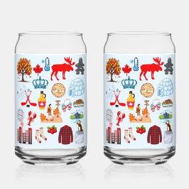 カナダの記号 ガラス缶