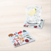 カナダの記号 スクエアペーパーコースター (インサイチュ)