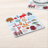 カナダの記号 スクエアペーパーコースター (アングル)