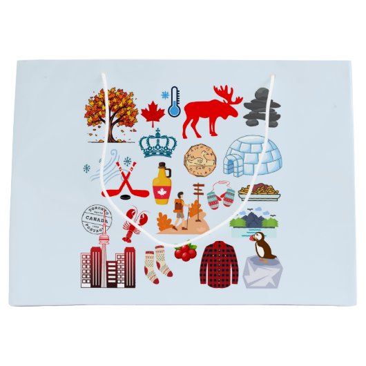 カナダの記号 ラージペーパーバッグ (正面)