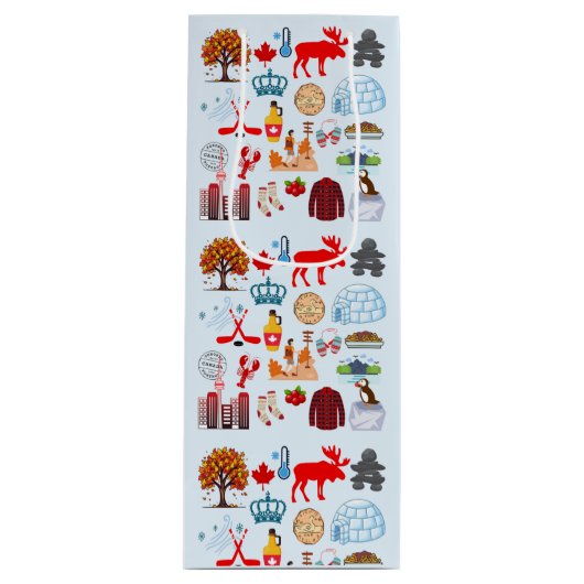 カナダの記号 ワインギフトバッグ (正面)