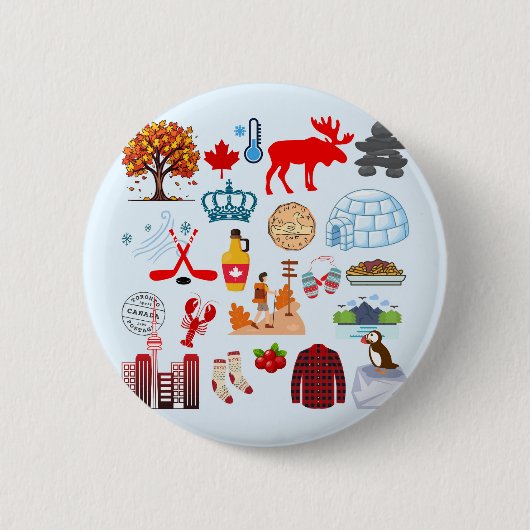 カナダの記号 缶バッジ (正面)