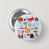 カナダの記号 缶バッジ (正面&裏面)