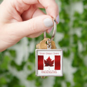 カナダの記念品のキーホルダーのカナダの旗のキーホルダー キーホルダー (手)